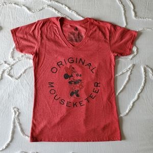 Original Mouseketeer- Minnie Mouse- Woman's V Neck Medium
